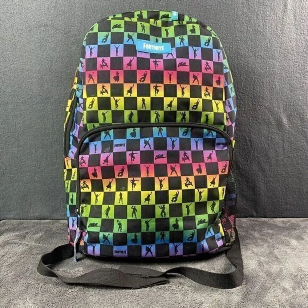 Fortnite Backpack Rainbow Checkered 17